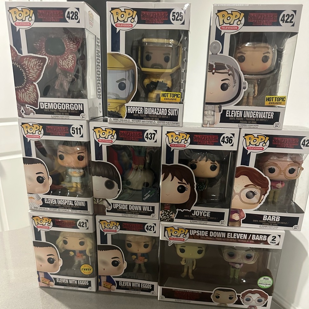 Funko Stranger Things Lot 10 Funko Pops!